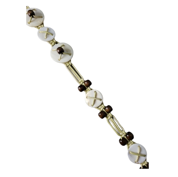 Vintage 70's-80's Shell Macrome Cord Boho Hippie Beachy Coastal Belts 28+" - Picture 8 of 11